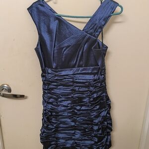Calvin Klein One Shoulder Navy Dress